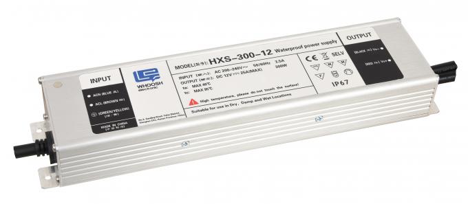 25A IP67 مقاوم للماء التيار الكهربائي 300W محول 12V لمصابيح LED 0