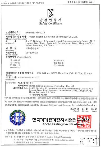 الصين Hunan Huaxin Electronic Technology Co., Ltd. الشهادات