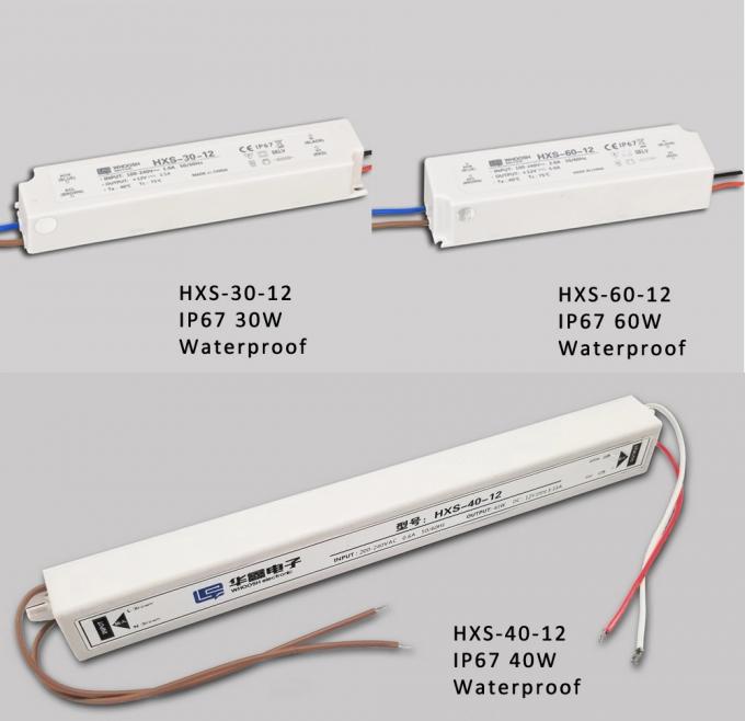 40W IP67 مقاوم للماء التيار الكهربائي الناتج المفرد 24 فولت محول LED 0